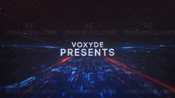 未来科幻线条穿梭文字片头AE模板