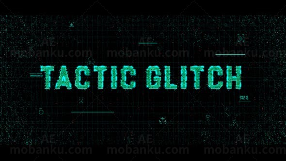 信号损坏文字标题动画AE模板