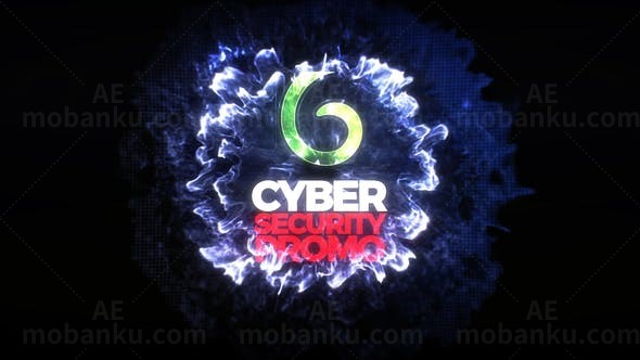 科幻网络安全片头动画AE模板