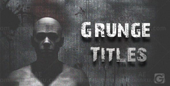 黑白风格故障闪烁扭曲毛刺效果展示死亡面孔AE模板