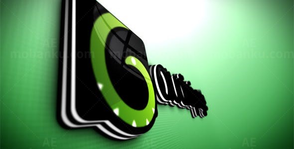 简单三维Logo演绎动画AE模板