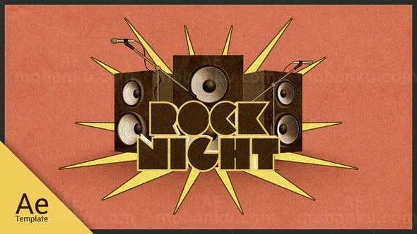 复古音乐宣传片动画片头AE模板