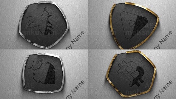 质感三维Logo演绎动画AE模板