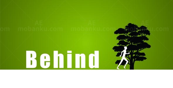 动感字母平面动画效果揭示标志AE模板