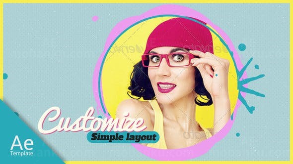 卡通时尚视频包装片头AE模板