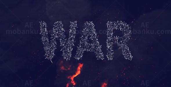 子弹聚集标志展示AE模板