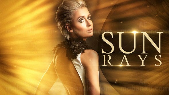 太阳光线图文片头AE模板