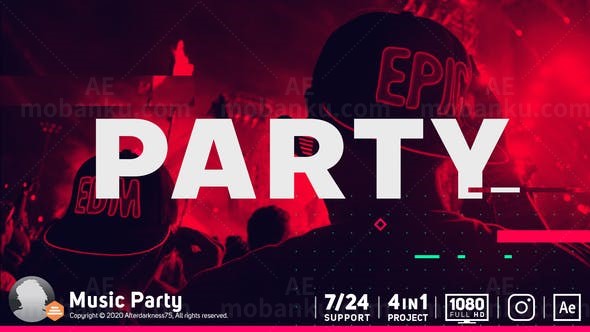 音乐聚会AE模板