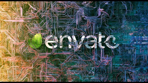 暗线高科技标志展示AE模板