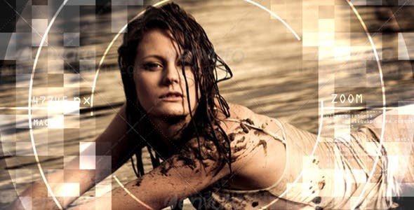 圆形镜头定位拍照效果展示AE模板