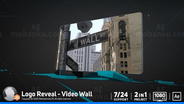 三维地面爆炸效果揭示图片视频展示AE模板