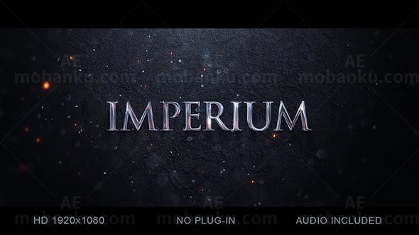 大气火星粒子Logo演绎文字动画AE模板