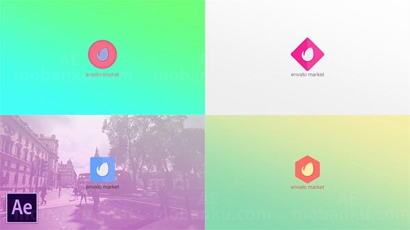 MG流动液体Logo演绎动画AE模板