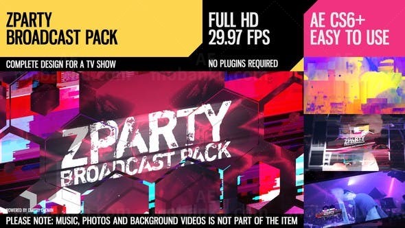 视频遮罩特效聚会栏目包装AE模板