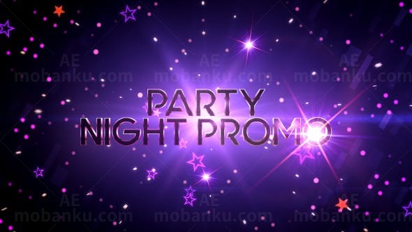 灯光闪烁背景音乐聚会视频宣传AE模板