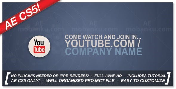 动感闪动展示企业社交标志AE模板