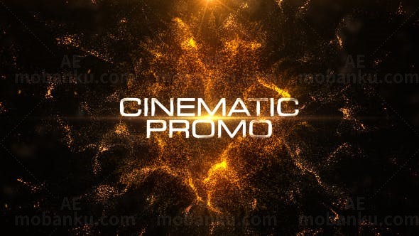 大气粒子文字图片标题片头AE模板