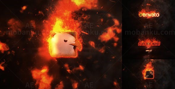 爆炸火焰Logo演绎动画AE模板