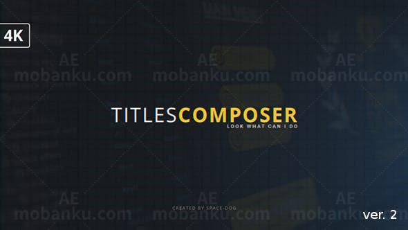 文字标题制作工具包AE模板