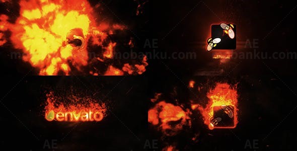 火焰爆炸Logo动画AE模板