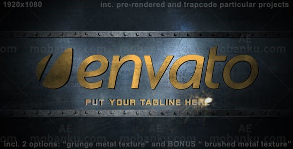 金属焊接效果揭示标志AE模板