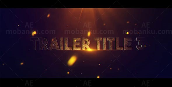 预告片标题展示AE模板