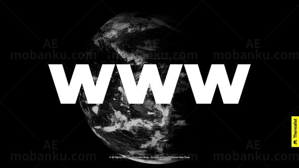 黑白快闪视频开场AE模板