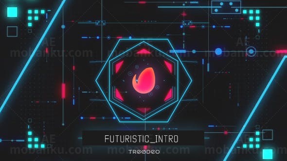 复古科技感Logo动画AE模板