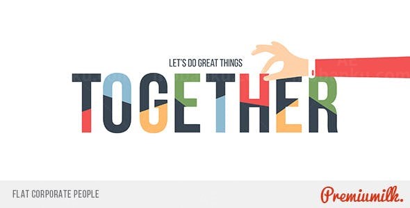 扁平商务人士动画包AE模板