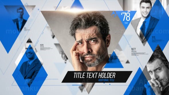 三角形组合幻灯片AE模板