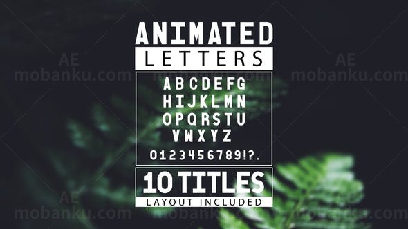 英文字母书写动画AE模板