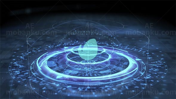 UI标志展示AE模板