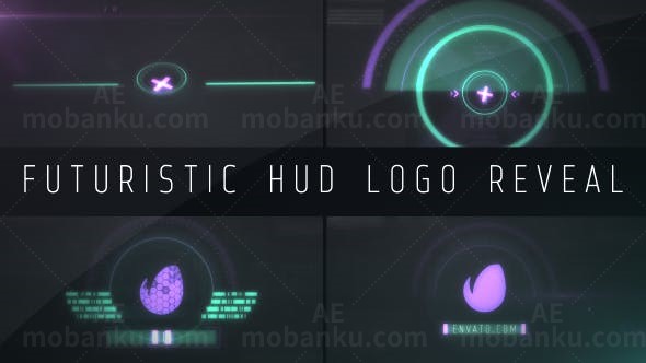 未来Hud标志展示AE模板