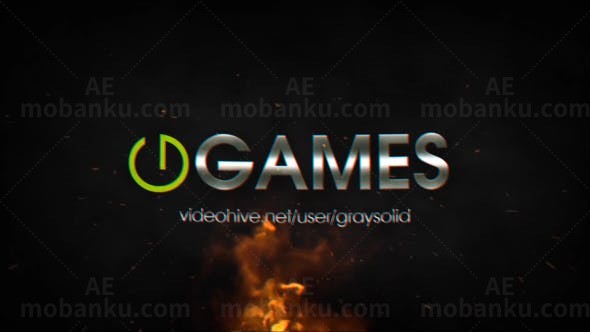 火星火焰Logo文字动画AE模板