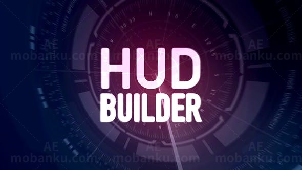 HUD科技感元素制作工具包AE模板