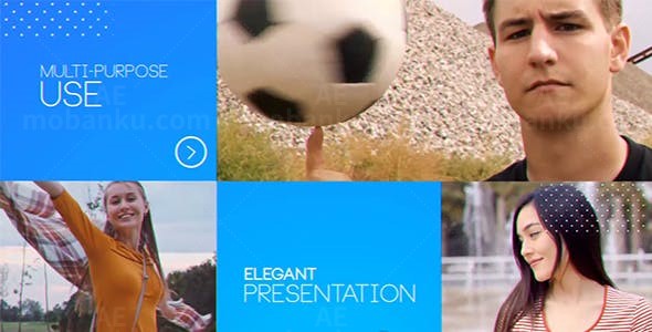 简单拼贴视频图片开场AE模板