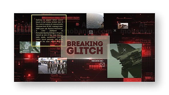 科技感视差图片开场AE模板