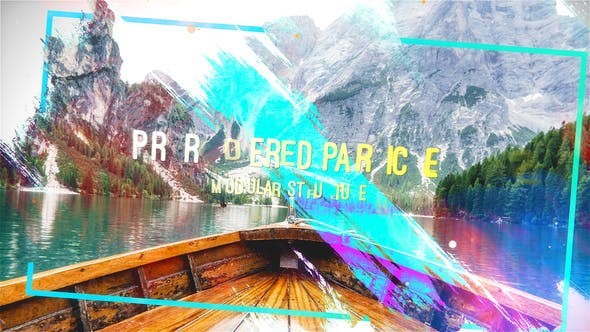 笔刷遮罩图片开场AE模板