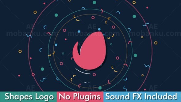 创意MG图形Logo动画AE模板