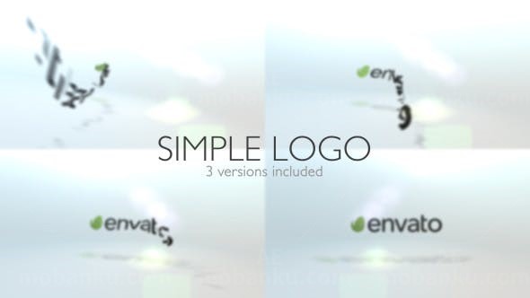 简单百叶窗风格Logo演绎动画AE模板