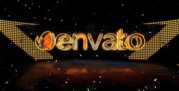 安全门三维Logo演绎动画AE模板