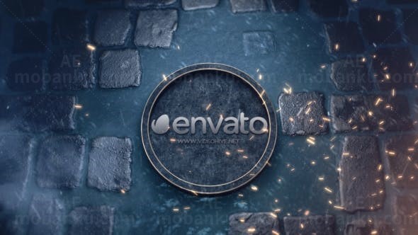 三维路面Logo演绎动画AE模板