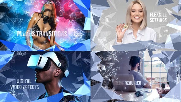 经典黑暗风格幻灯片AE模板