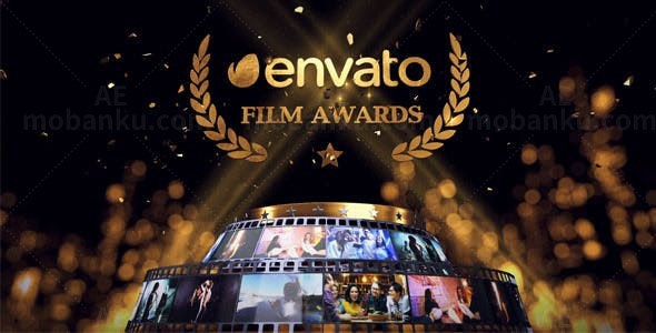 三维颁奖典礼Logo演绎动画AE模板