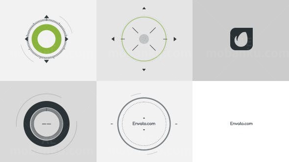 扁平化简单图形Logo演绎动画AE模板