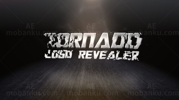 龙卷风破碎Logo演绎动画AE模板