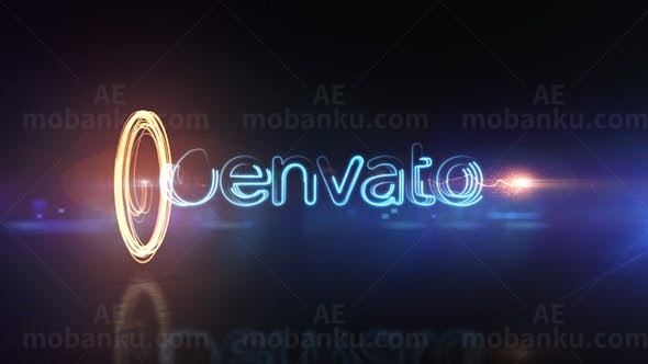 线条光环Logo演绎动画AE模板