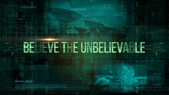 科技感图片介绍片头AE模板