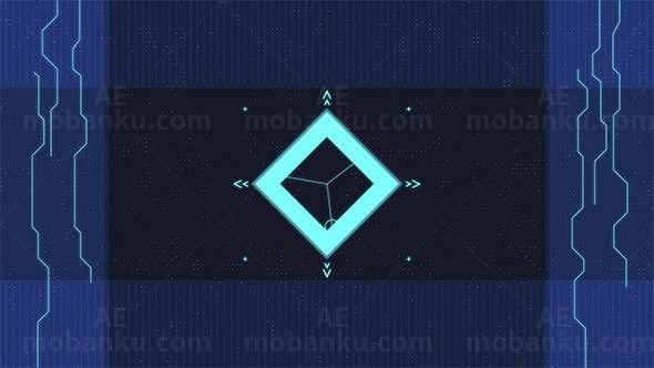 科技感图形Logo演绎动画AE模板