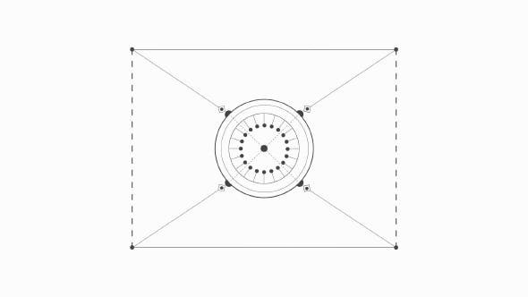 点线动画标志AE模板